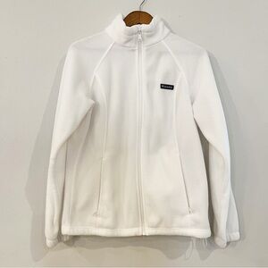 Columbia Women’s White Zip-up Sweater Size Large